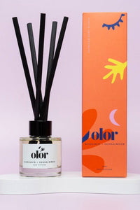 Olor Mandarin & Sandalwood Mini Reed Diffuser - The Mercantile London