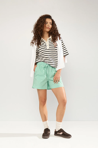 Numph Seanne Absinthe Green Shorts - The Mercantile London
