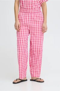 ICHI Felica Pink Berry Trousers - The Mercantile London