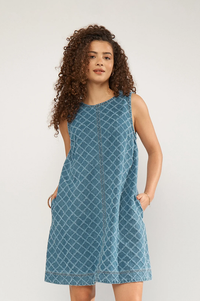 Numph Emilia Medium Blue Denim Dress - The Mercantile London