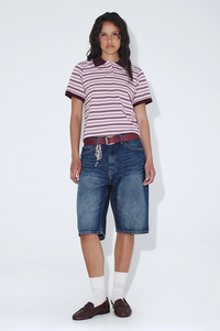 Dr Denim Jade Polo Pink Stripe - The Mercantile London