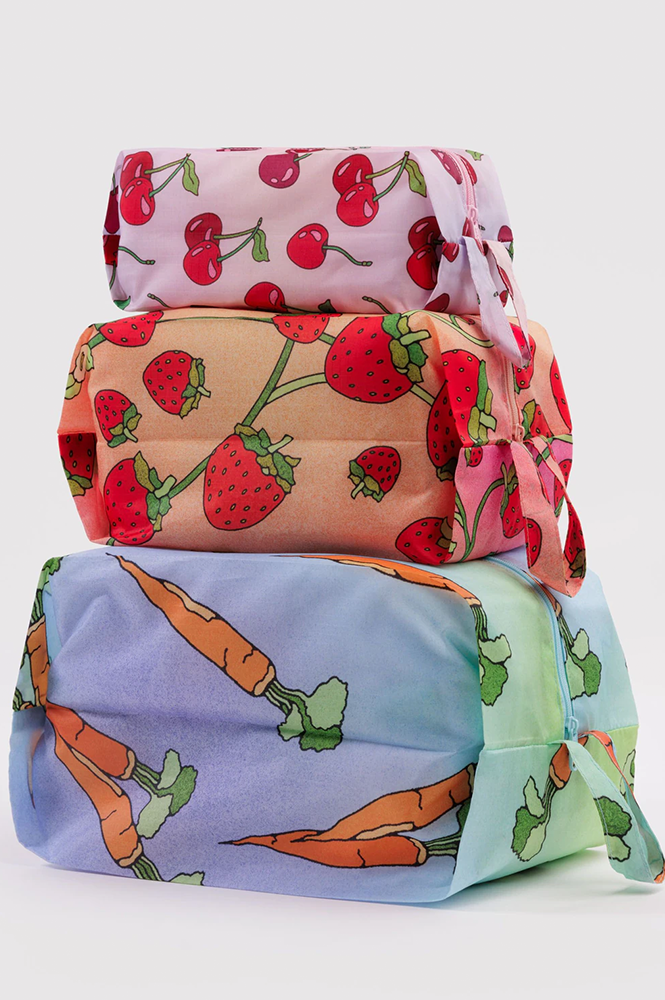 Baggu Carrots & Berries 3D Zip Set