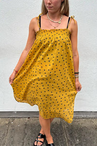 Habiba Sonia Masala Dotted Strap Dress