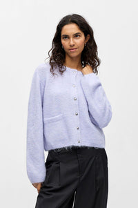 Object Saggia Knit Baby Lavender Knit Cardigan - The Mercantile London