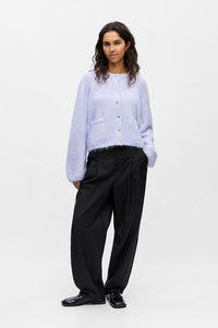 Object Saggia Knit Baby Lavender Knit Cardigan - The Mercantile London