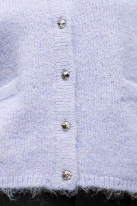 Object Saggia Knit Baby Lavender Knit Cardigan - The Mercantile London