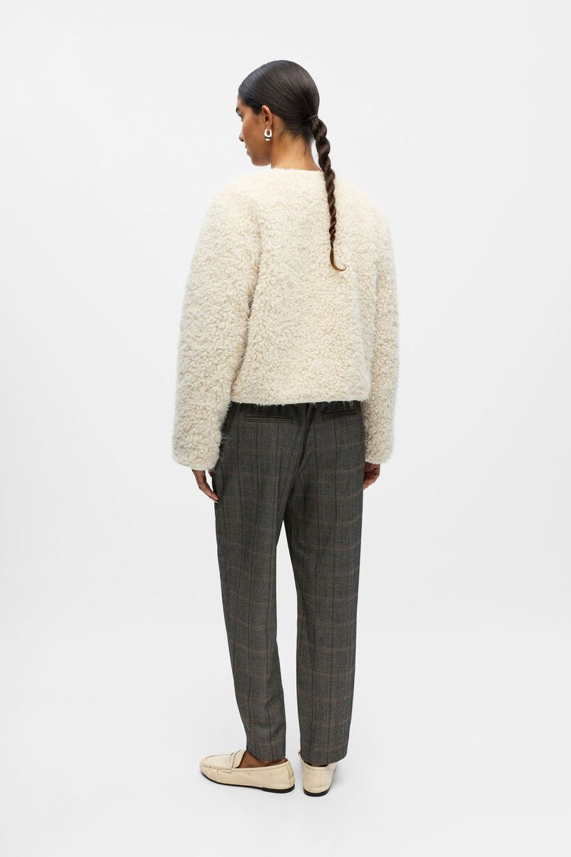 Object Iduna Teddy White Sand Jacket - The Mercantile London