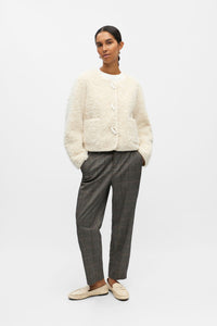 Object Iduna Teddy White Sand Jacket - The Mercantile London
