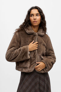 Object Klara Morel Faux Fur Coat - The Mercantile London