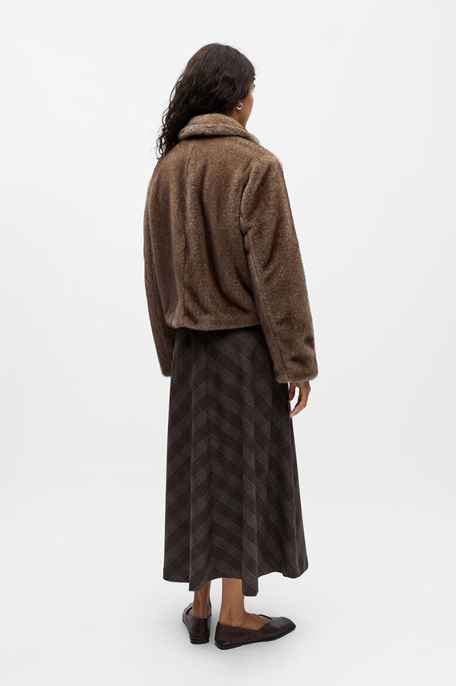 Object Klara Morel Faux Fur Coat - The Mercantile London