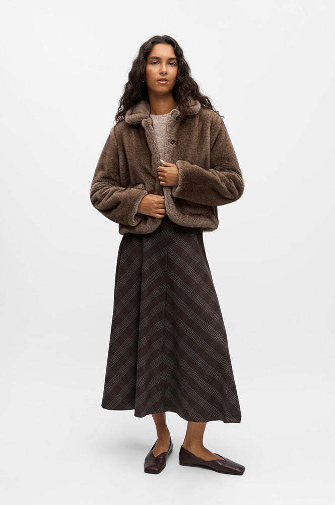 Object Klara Morel Faux Fur Coat - The Mercantile London