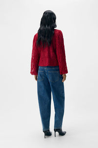 Object Lucie O-Neck Karanda Red Blouse - The Mercantile London