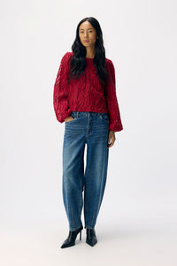 Object Lucie O-Neck Karanda Red Blouse - The Mercantile London
