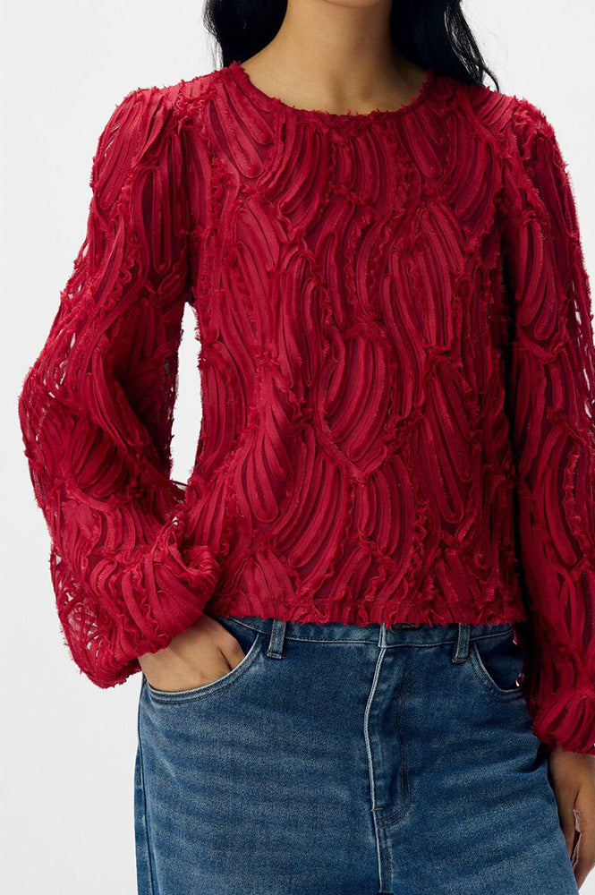Object Lucie O-Neck Karanda Red Blouse - The Mercantile London
