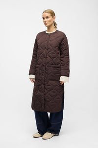Object Jallie Java Long Quilted Jacket - The Mercantile London