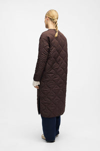 Object Jallie Java Long Quilted Jacket - The Mercantile London