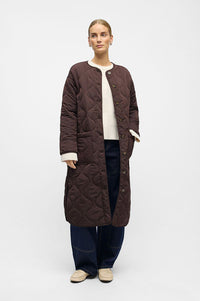 Object Jallie Java Long Quilted Jacket - The Mercantile London
