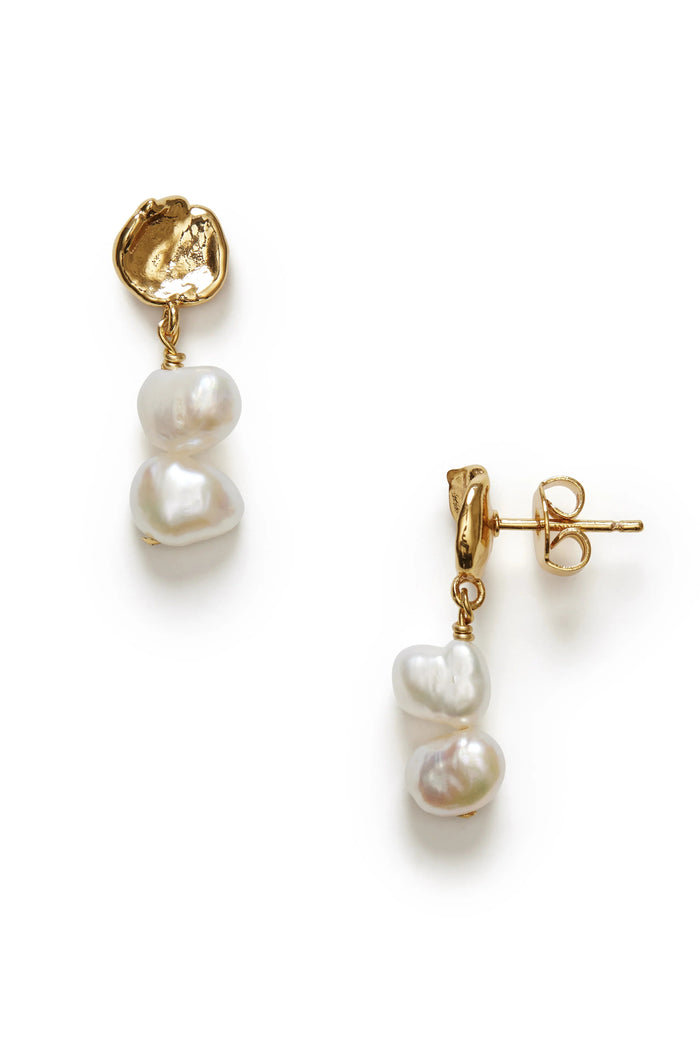 Anni Lu Short Pearly Drop Earrings - The Mercantile London