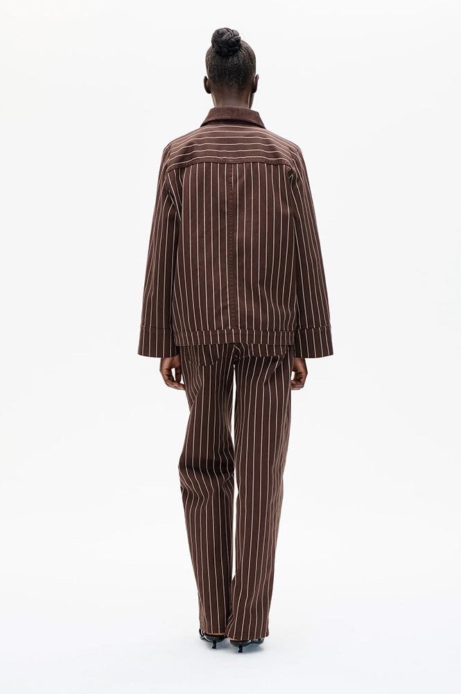 Baum Und Pferdgarten Benilda Creme Brown Pinstripe Jacket - The Mercantile London