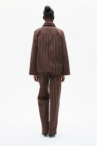 Baum Und Pferdgarten Benilda Creme Brown Pinstripe Jacket - The Mercantile London