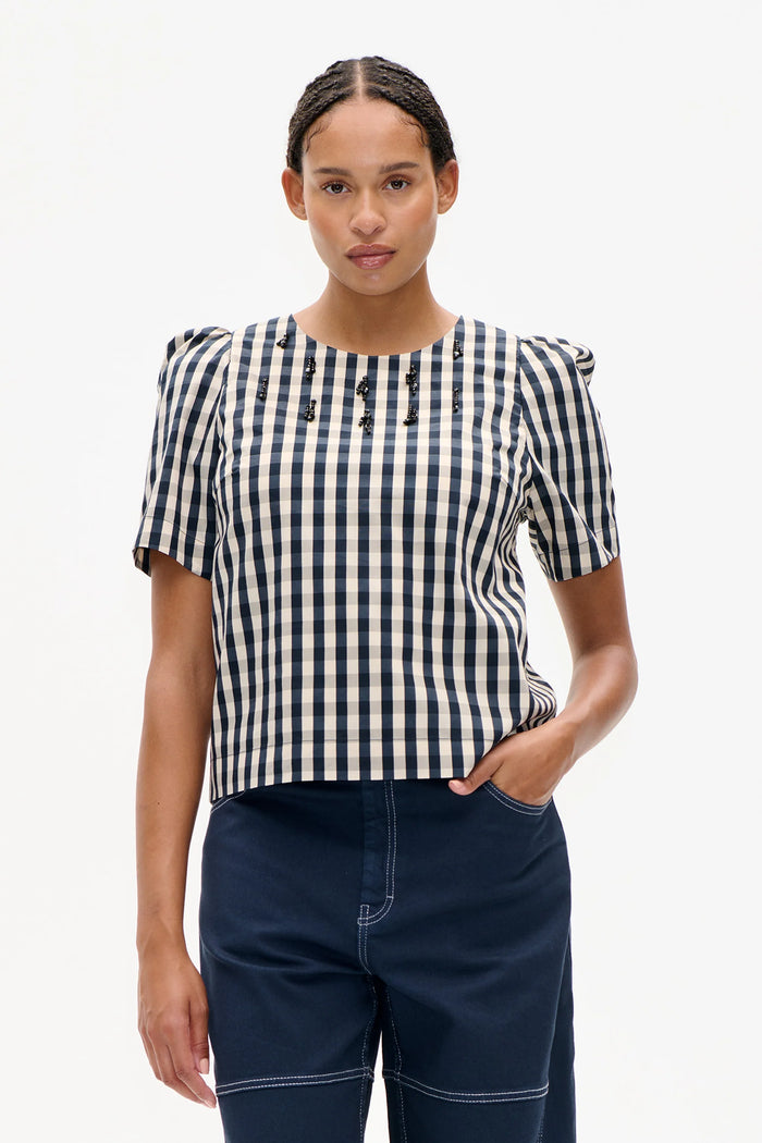 Baum Und Pferdgarten Minu Navy Creme Check Blouse