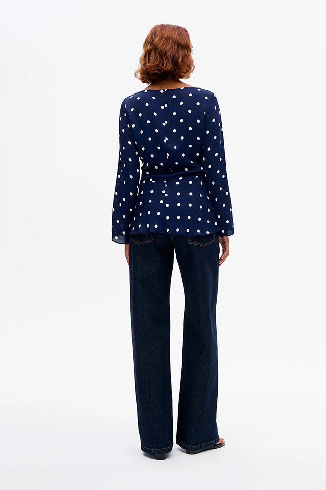 Baum Und Pferdgarten Mallie Navy Polkadot Blouse - The Mercantile London