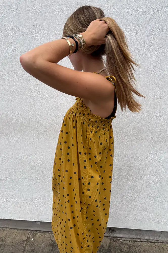 Habiba Sonia Masala Dotted Strap Dress