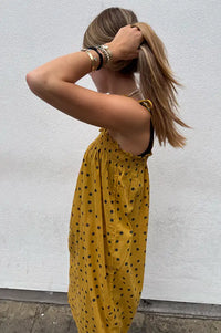 Habiba Sonia Masala Dotted Strap Dress