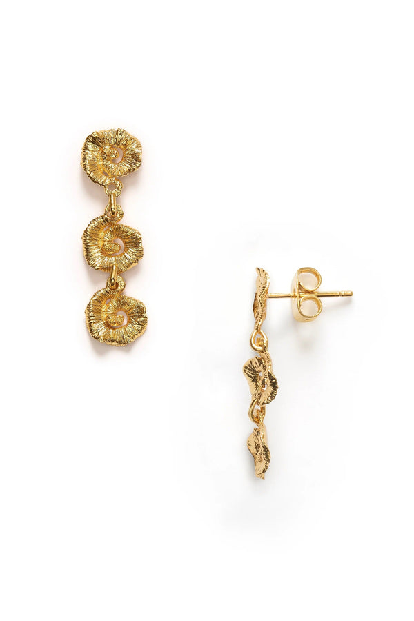 Anni Lu Triple Sun Gold Earrings - The Mercantile London