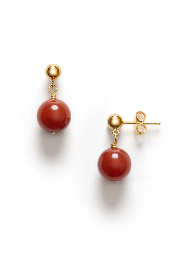 Anni Lu Float Red Jade Earrings - The Mercantile London