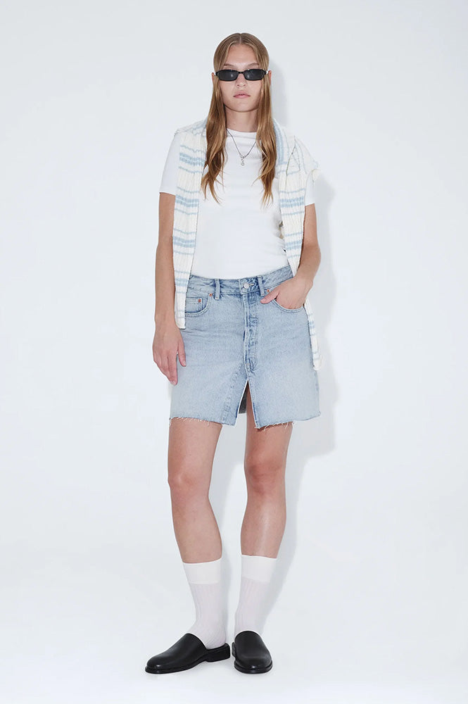 Dr Denim Ara Pale Used Drift Skirt