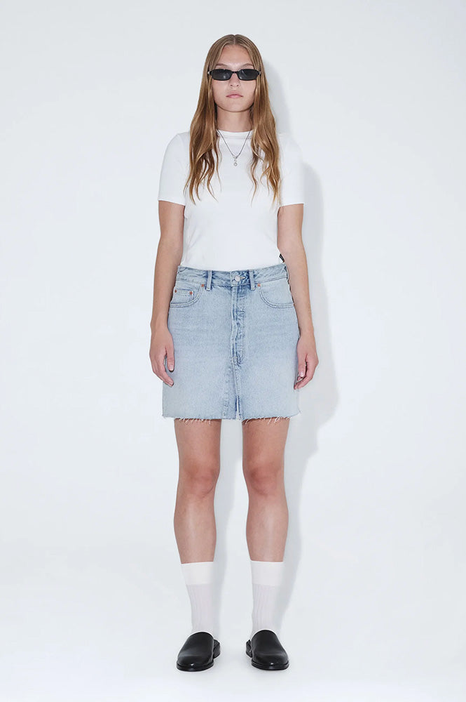 Dr Denim Ara Pale Used Drift Skirt