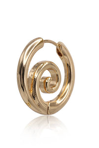 MINAS SCRIBBLE HOOP EARRINGS: GOLD - The Mercantile London