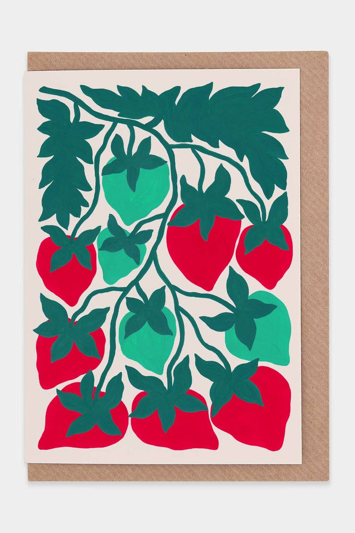 Evermade Strawberries Greetings Card - The Mercantile London