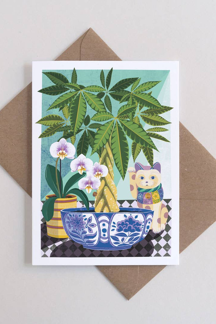 Printer Johnson Money Tree Greetings Card