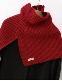 Mercantile Red Pullover Knitted Collar