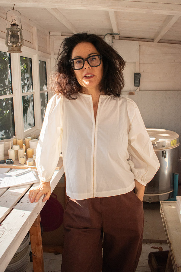 By-Bar Rae Cloud White Blouse - The Mercantile London