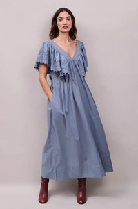 Faune Camelia Cornflower Blue Dress - The Mercantile London