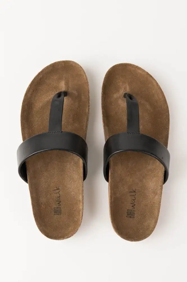 Biba Ivy Black Leather Sandals
