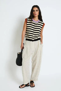Sophie + Lucie Sailor Striped Knitted Vest - The Mercantile London