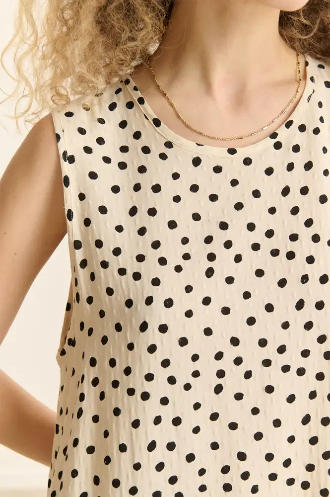 Garance Camelia Ecru Polka Dot Dress - The Mercantile London