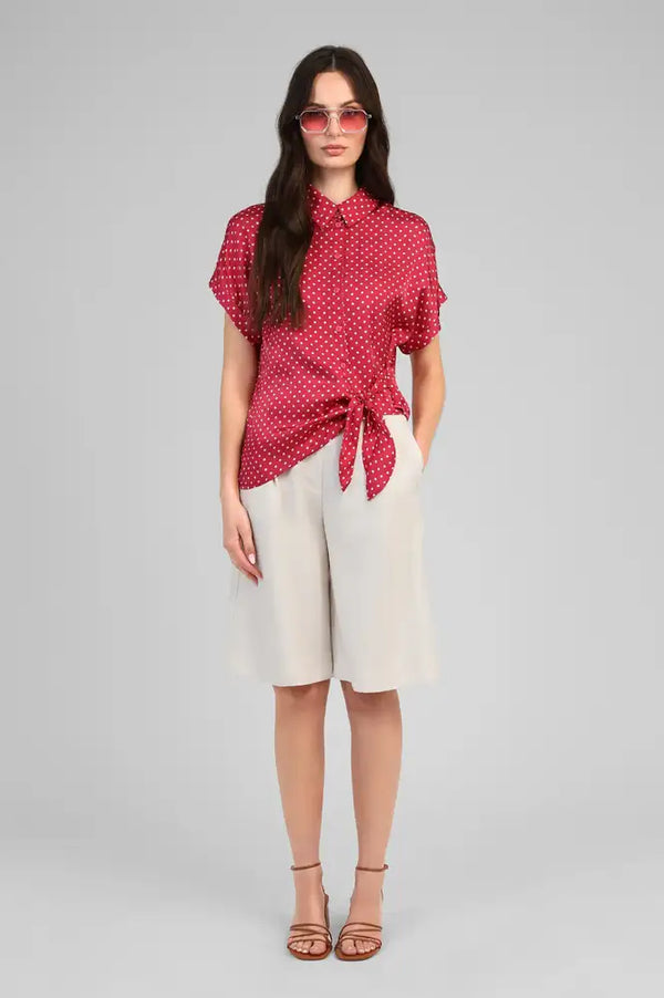 An'ge Kaviny Dotted Strawberry Blouse - The Mercantile London