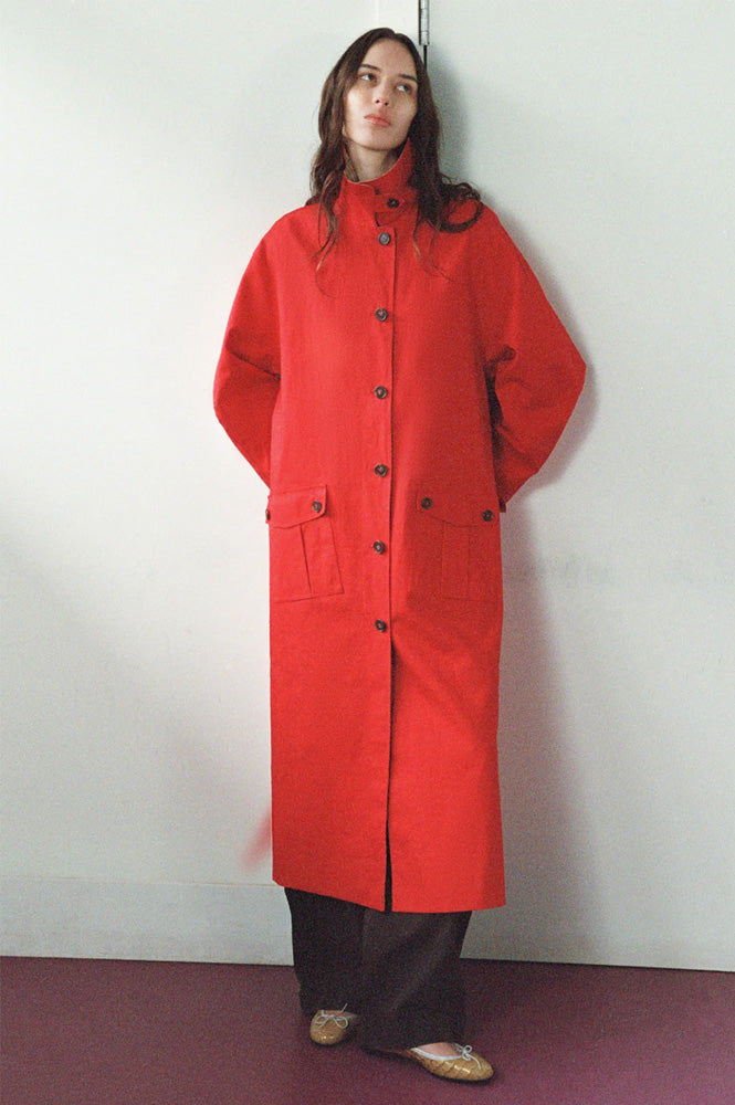 Damson Madder Anja Reversible Shower-Proof Trench Coat