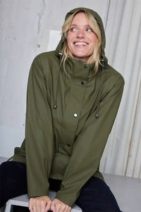 ICHI Tazi Kalamata Green Raincoat