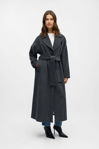 Object Aubrey Grey Longline Coat - The Mercantile London