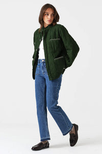 Seventy + Mochi Pablo Quilted Dark Pine Jacket - The Mercantile London