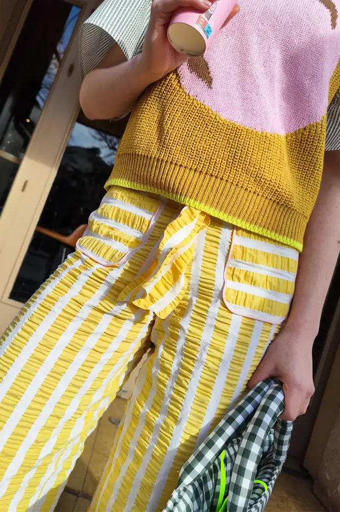 Dr Bloom Lazo Yellow Stripe Trousers - The Mercantile London