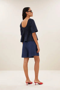 By-Bar Runa Blue Checks Top