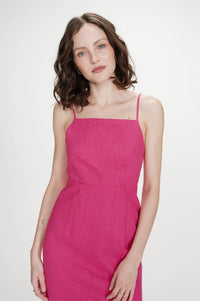 Grace & Mila Veranys Fuchsia Linen Dress - The Mercantile London