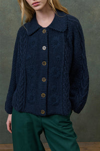 Louise Misha Khellane Marine Blue Cardigan - The Mercantile London